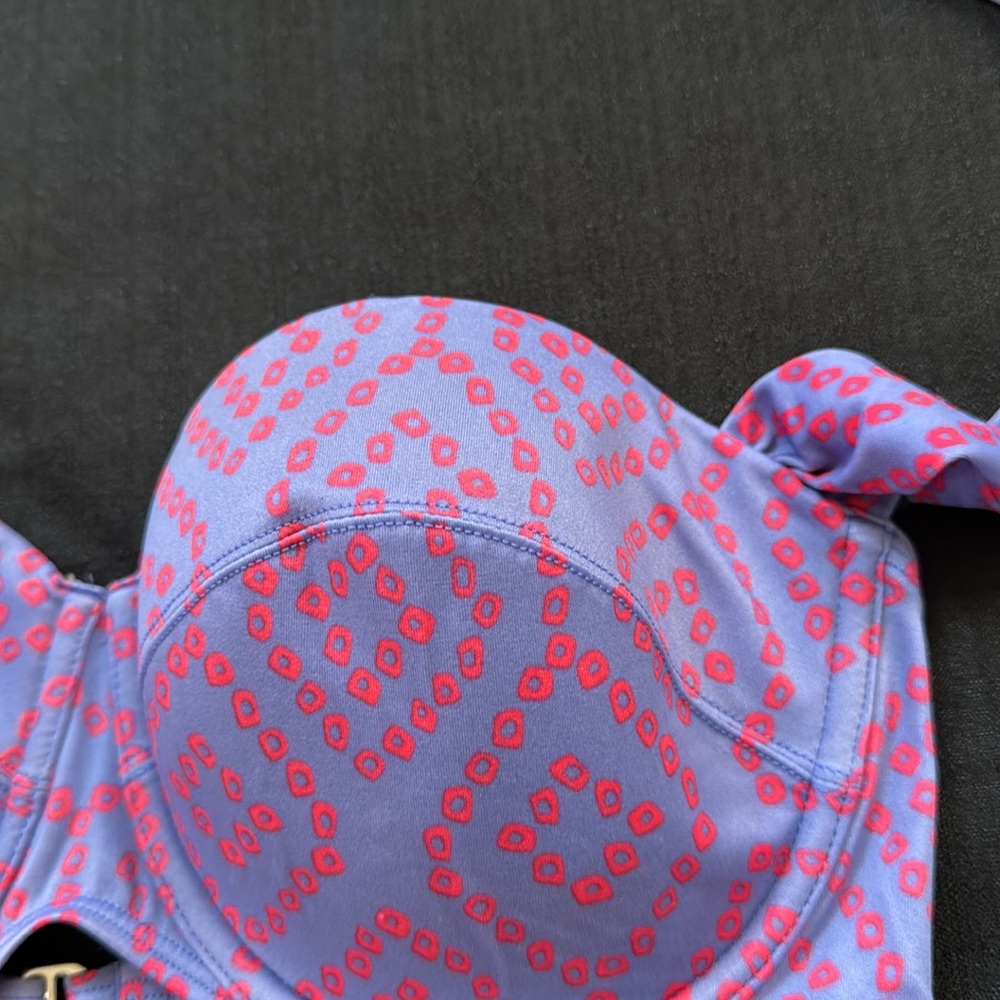 Victoria’s Secret Purple and‎ Pink Patterned Bikini Set size 36D/medium bottom - Picture 4 of 6